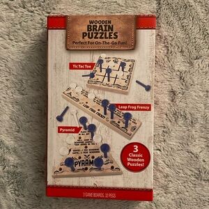 Brain Puzzles 3 Count Wooden  NIP  NWT  classics
Road trips, home play   Gift it